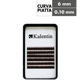 Kalentin Extensión de Cejas Planas Negras 6mm